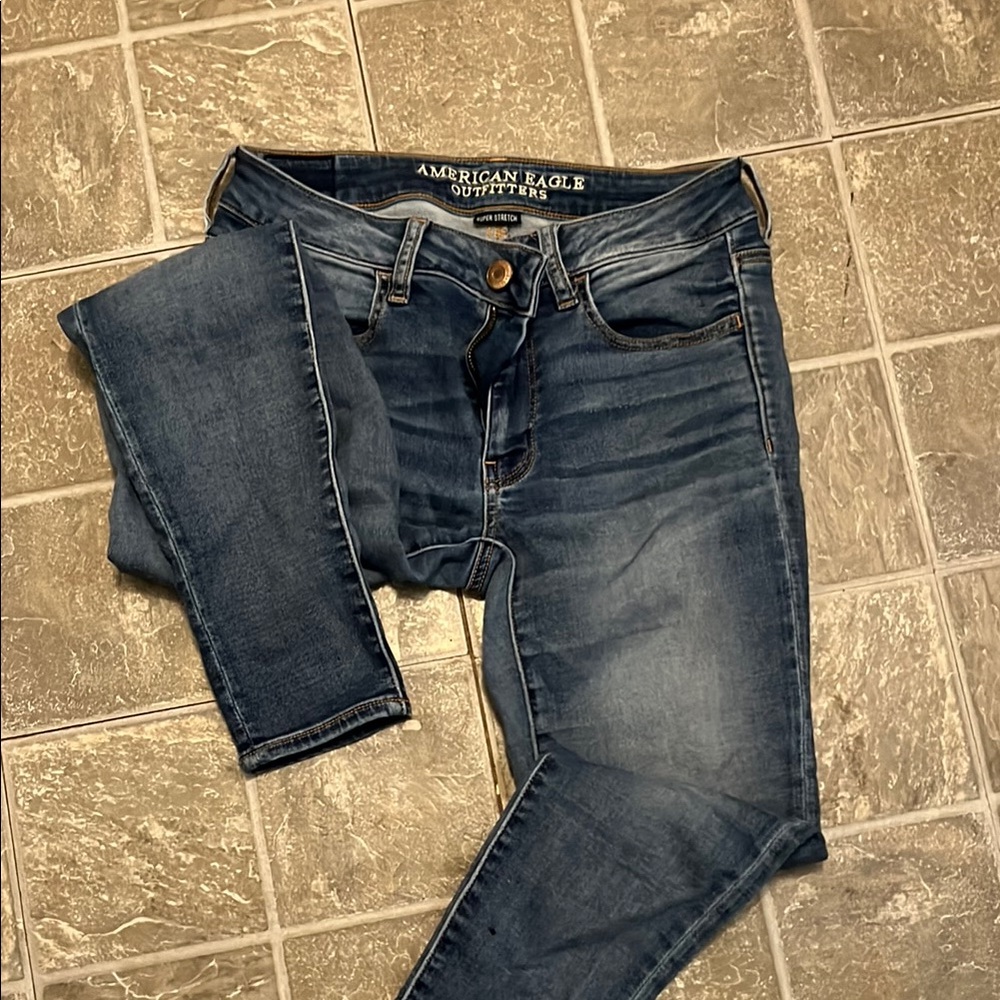 American Eagle Outfitters Blue Skinny Jeans Vintage Wash